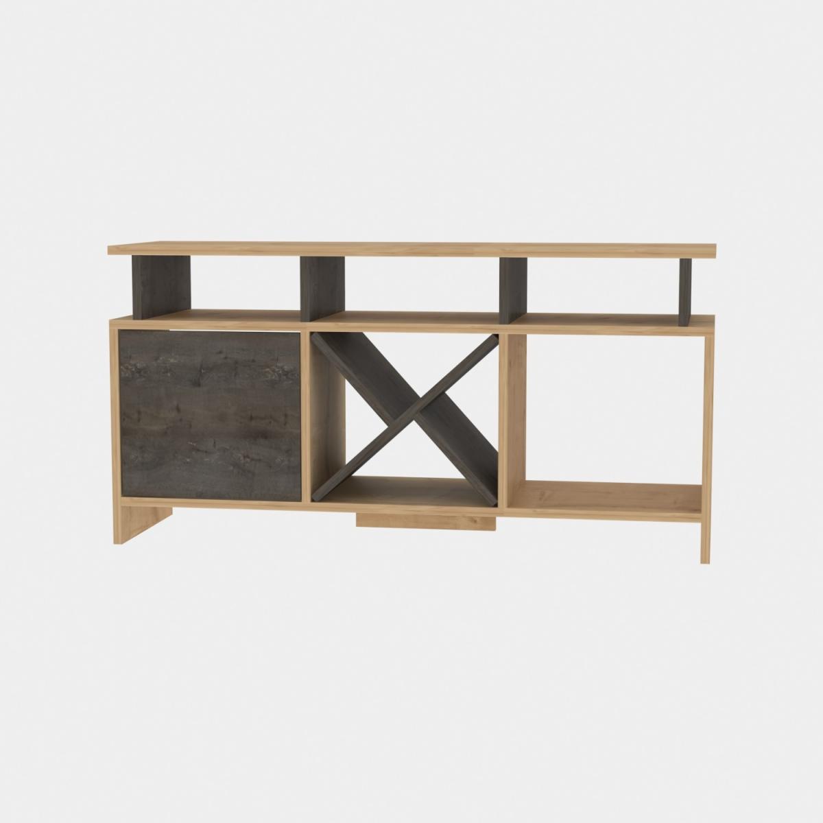 Auburn 120 cm Wide TV Unit and Media Console with Shelves - Anthracite – image 47