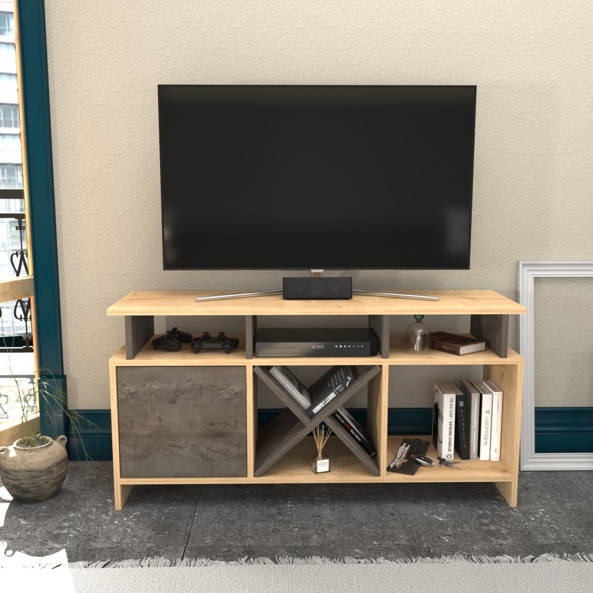 Auburn 120 cm Wide TV Unit and Media Console with Shelves - Anthracite – image 49