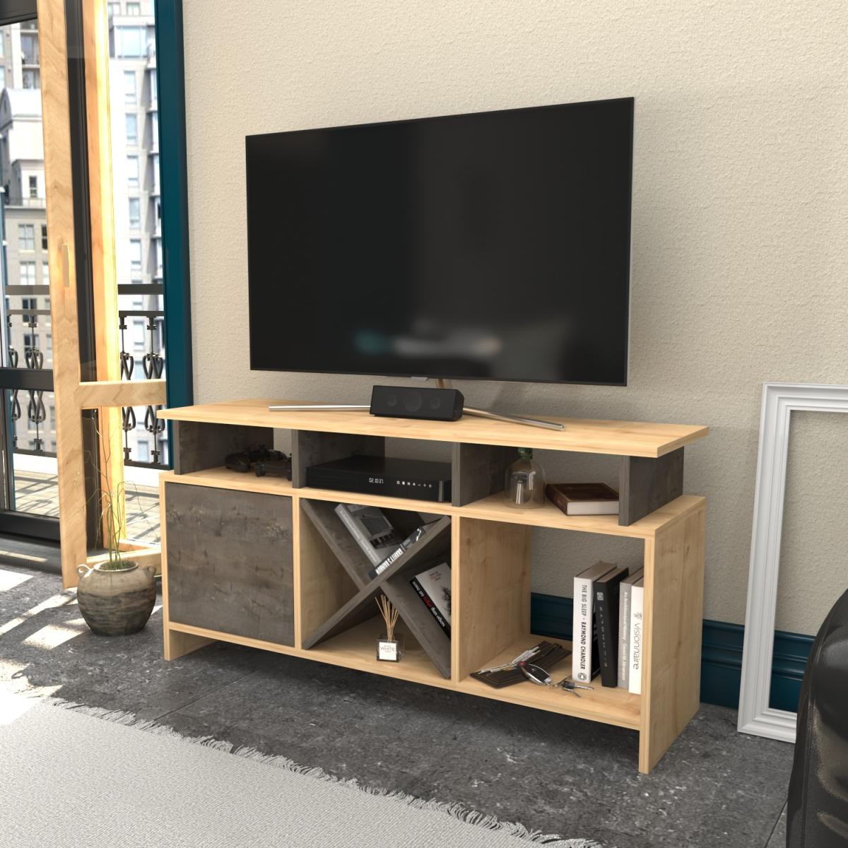 Auburn 120 cm Wide TV Unit and Media Console with Shelves - Anthracite – image 50