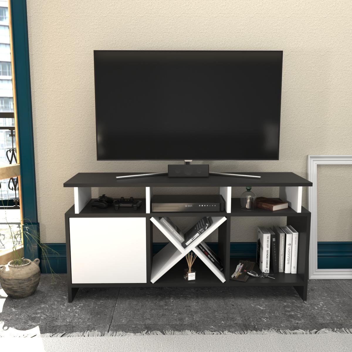 Auburn 120 cm Wide TV Unit and Media Console with Shelves - Anthracite – image 53