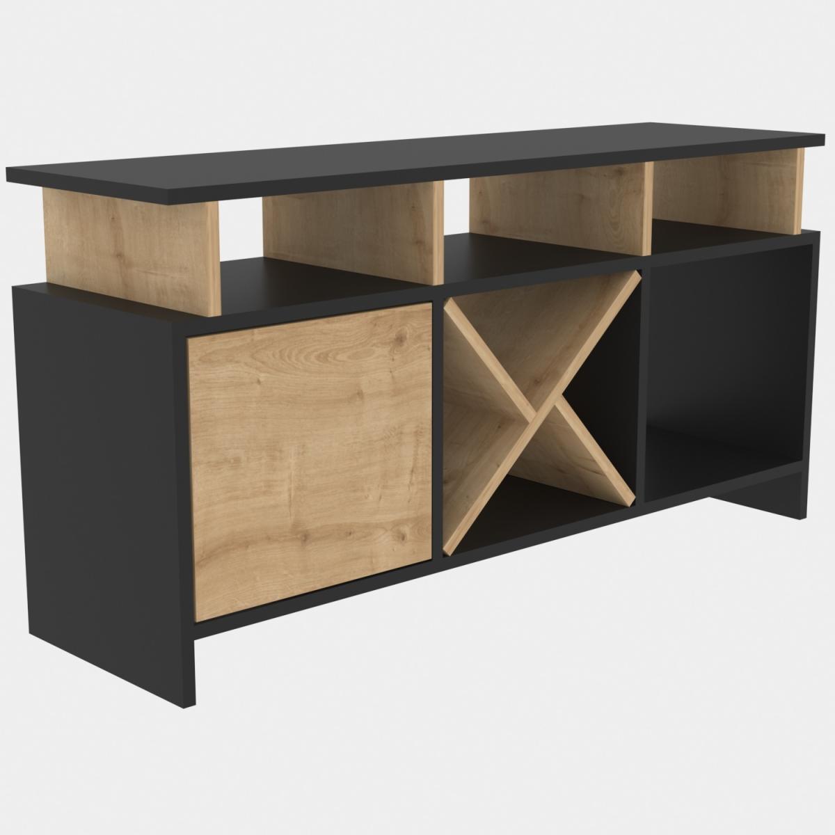 Auburn 120 cm Wide TV Unit and Media Console with Shelves - Anthracite – image 55