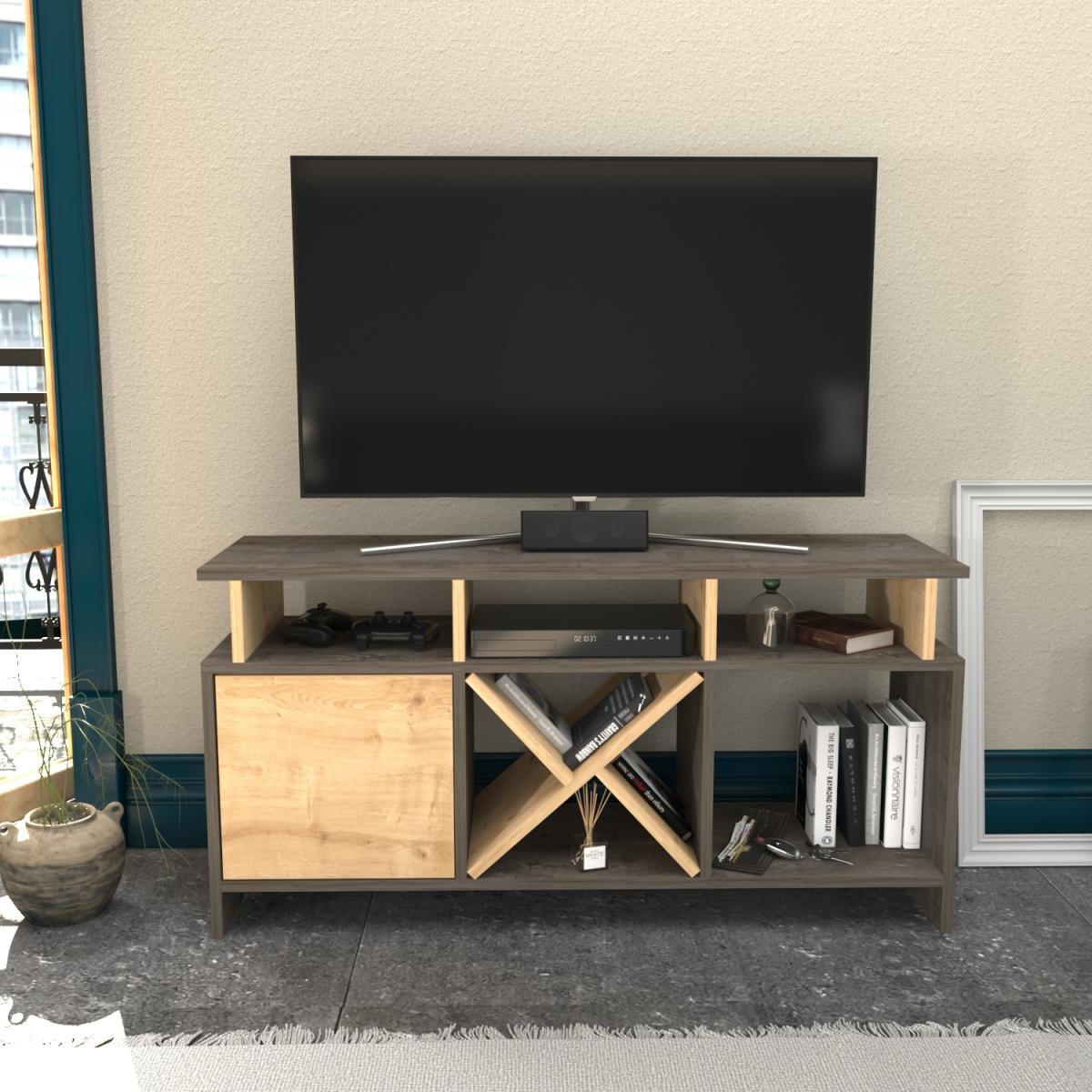Auburn 120 cm Wide TV Unit and Media Console with Shelves - Anthracite – image 68