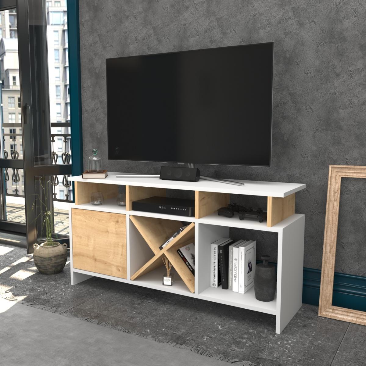 Auburn 120 cm Wide TV Unit and Media Console with Shelves - Anthracite – image 8