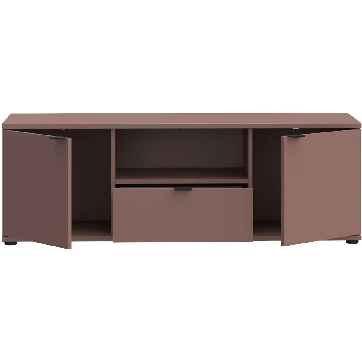Ganymede Wide TV Unit with Open Shelf, Drawer & 2 Doors - Sage Green – image 11