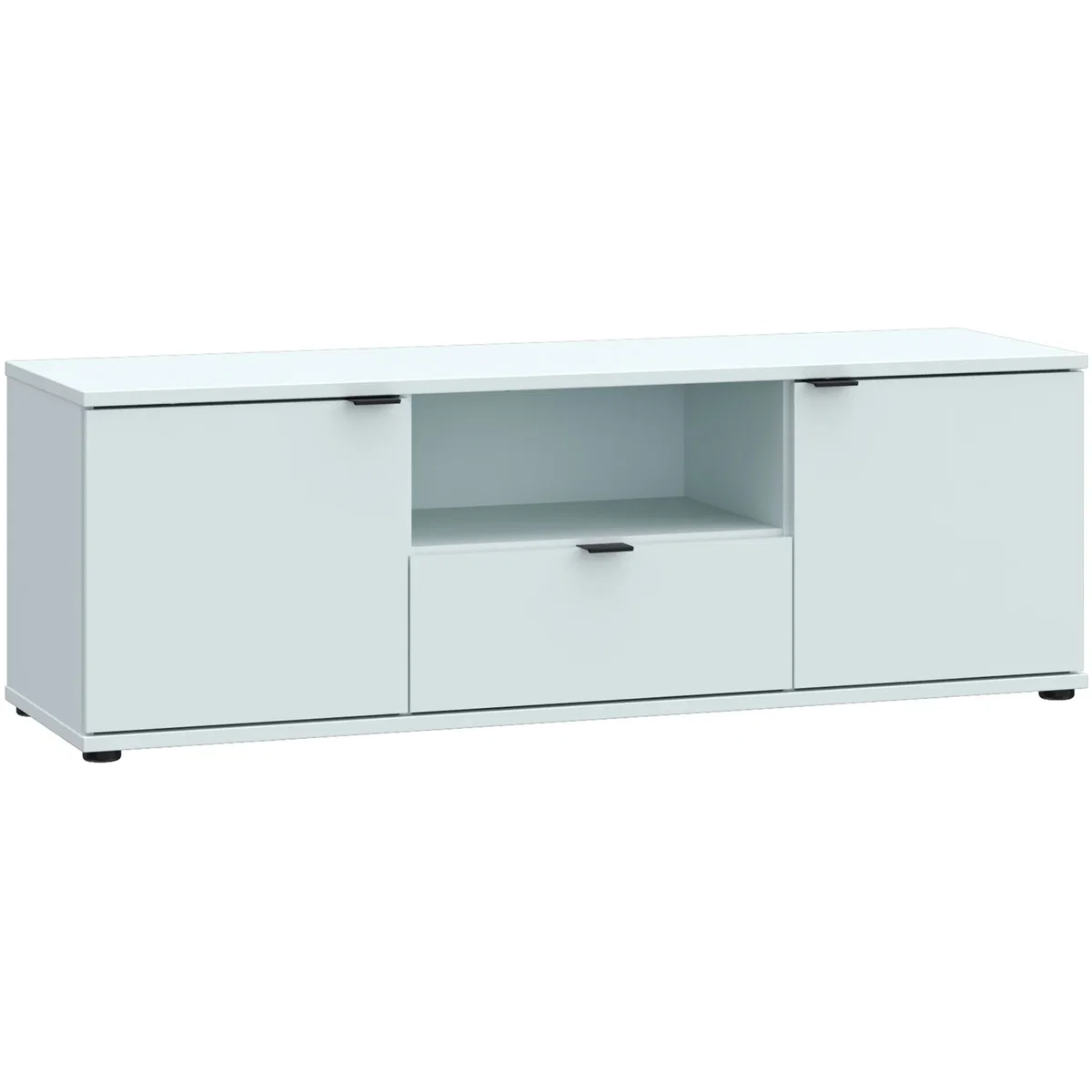 Ganymede Wide TV Unit with Open Shelf, Drawer & 2 Doors - Sage Green – image 3