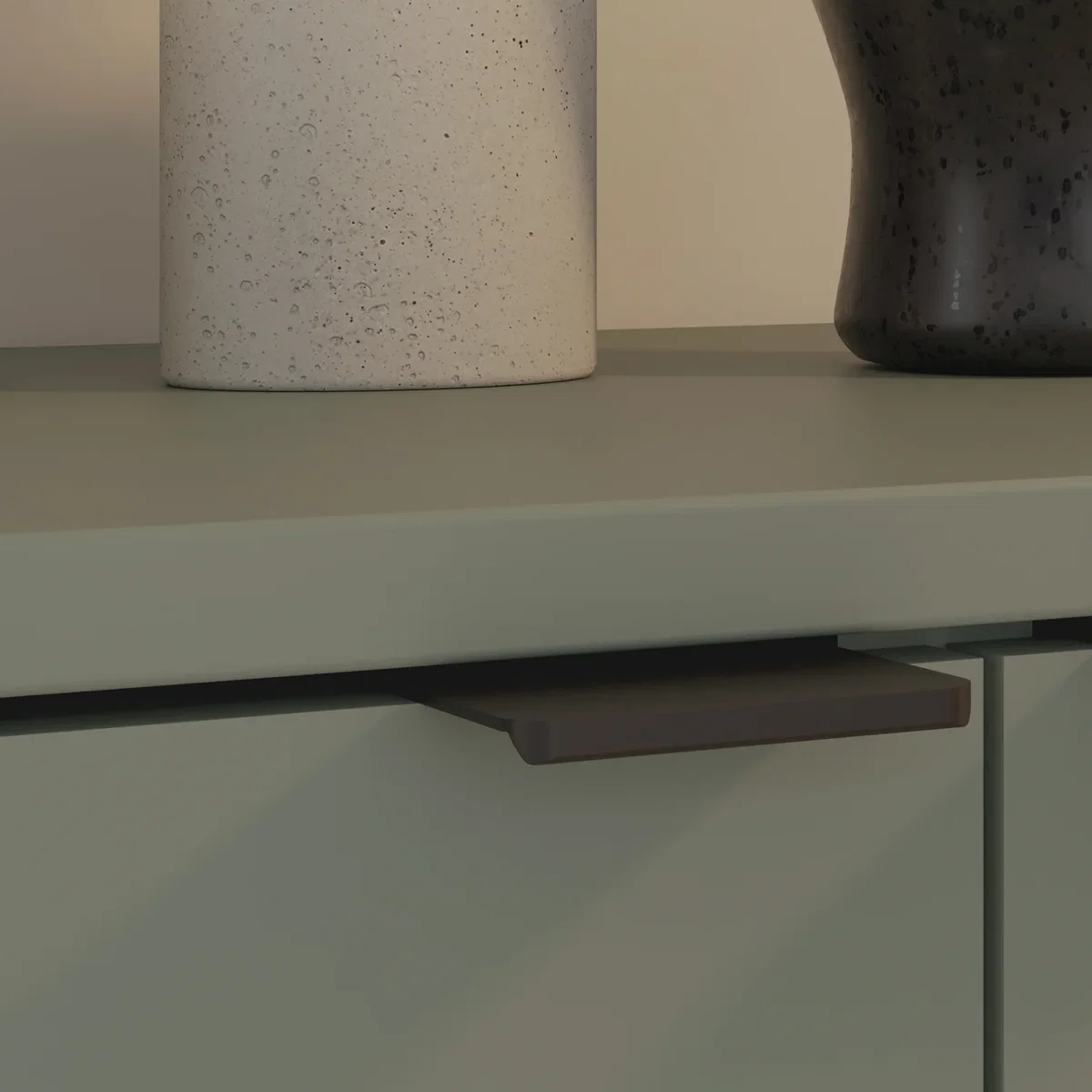 Ganymede Wide TV Unit with Open Shelf, Drawer & 2 Doors - Sage Green – image 22