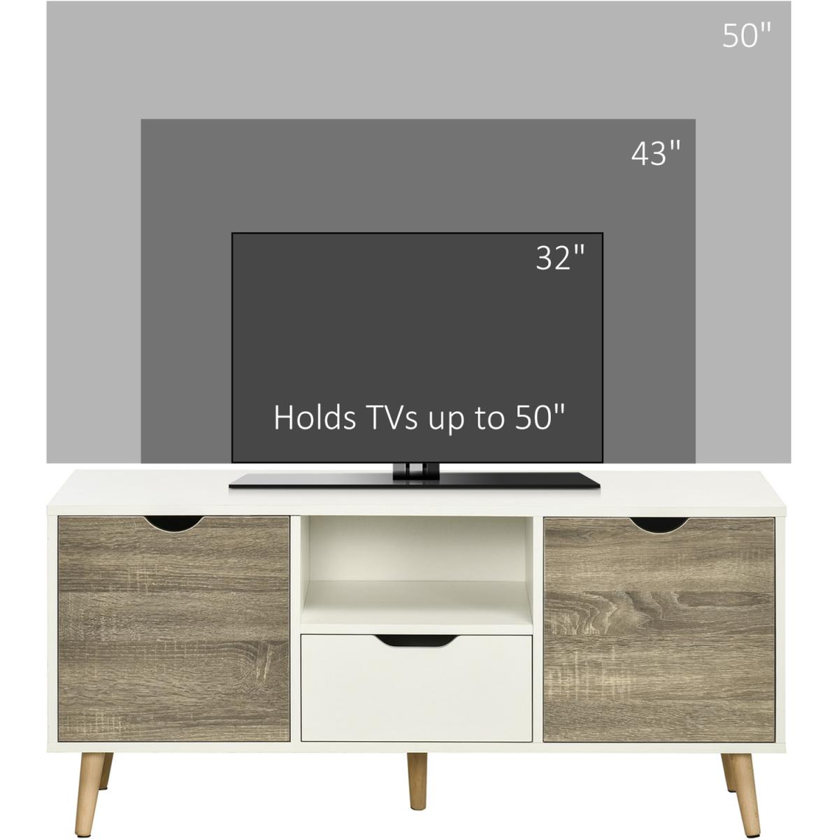 TV Unit Cabinet for TVs up to 50 Inches, TV Stand with Storage Cabinets - Grey – image 5