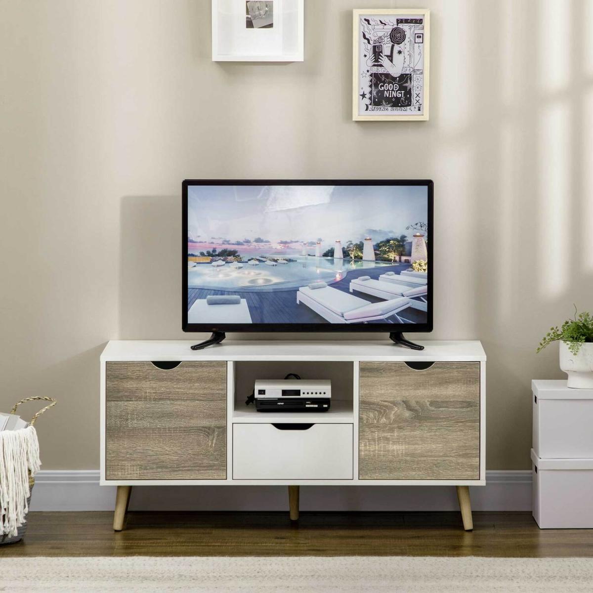 TV Unit Cabinet for TVs up to 50 Inches, TV Stand with Storage Cabinets - Grey – image 6