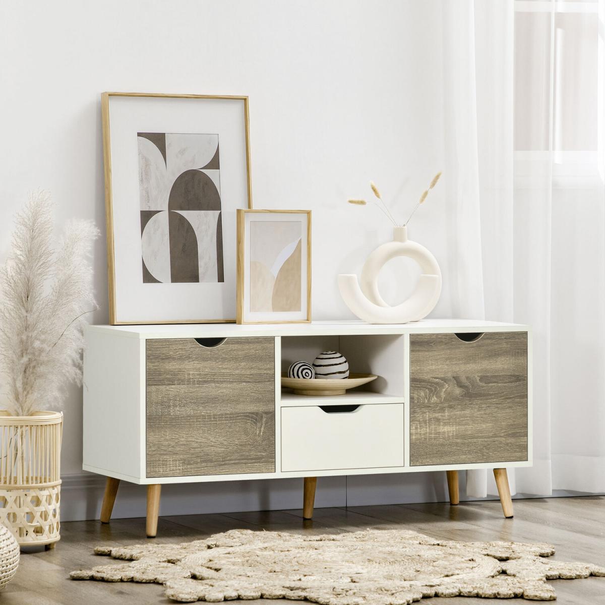 TV Unit Cabinet for TVs up to 50 Inches, TV Stand with Storage Cabinets - Grey – image 7