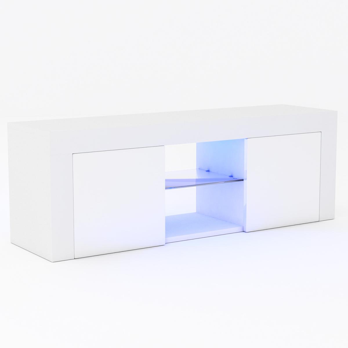 Eclipse 2 Door LED TV Unit - White and Grey – image 2