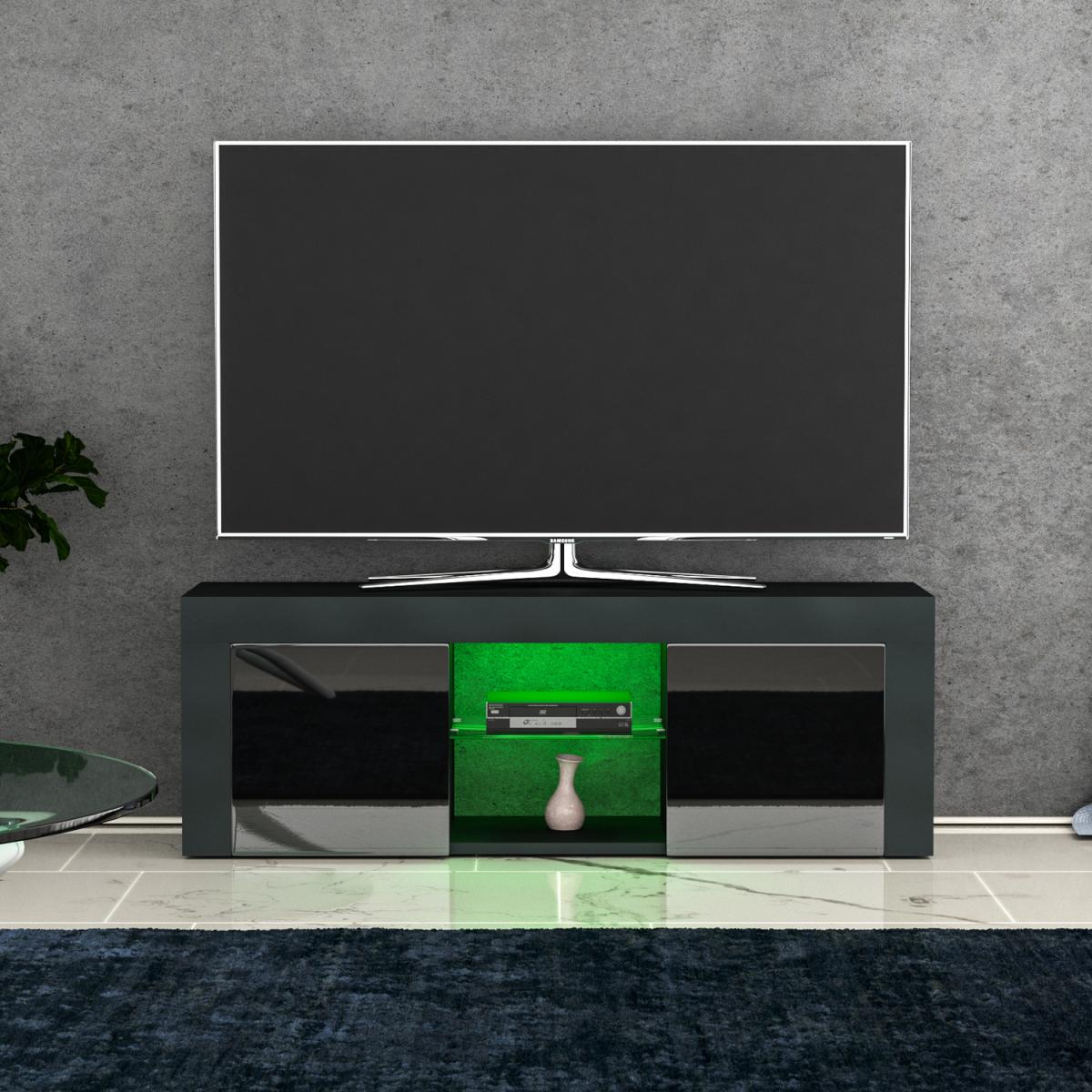 Eclipse 2 Door LED TV Unit - White and Grey – image 12