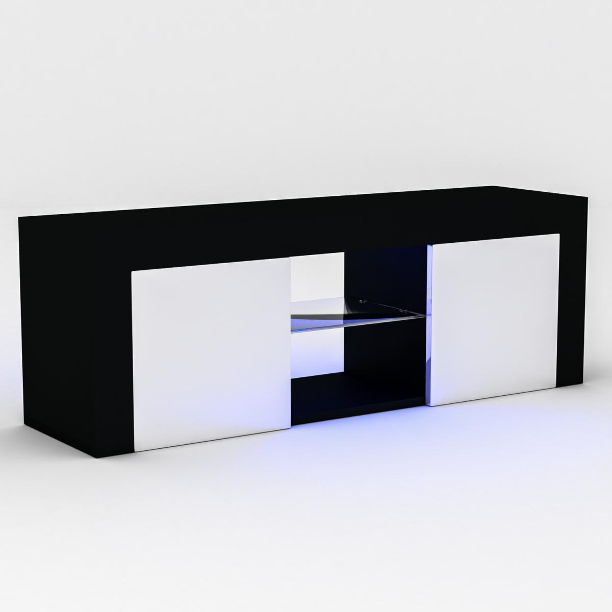 Eclipse 2 Door LED TV Unit - White and Grey – image 16