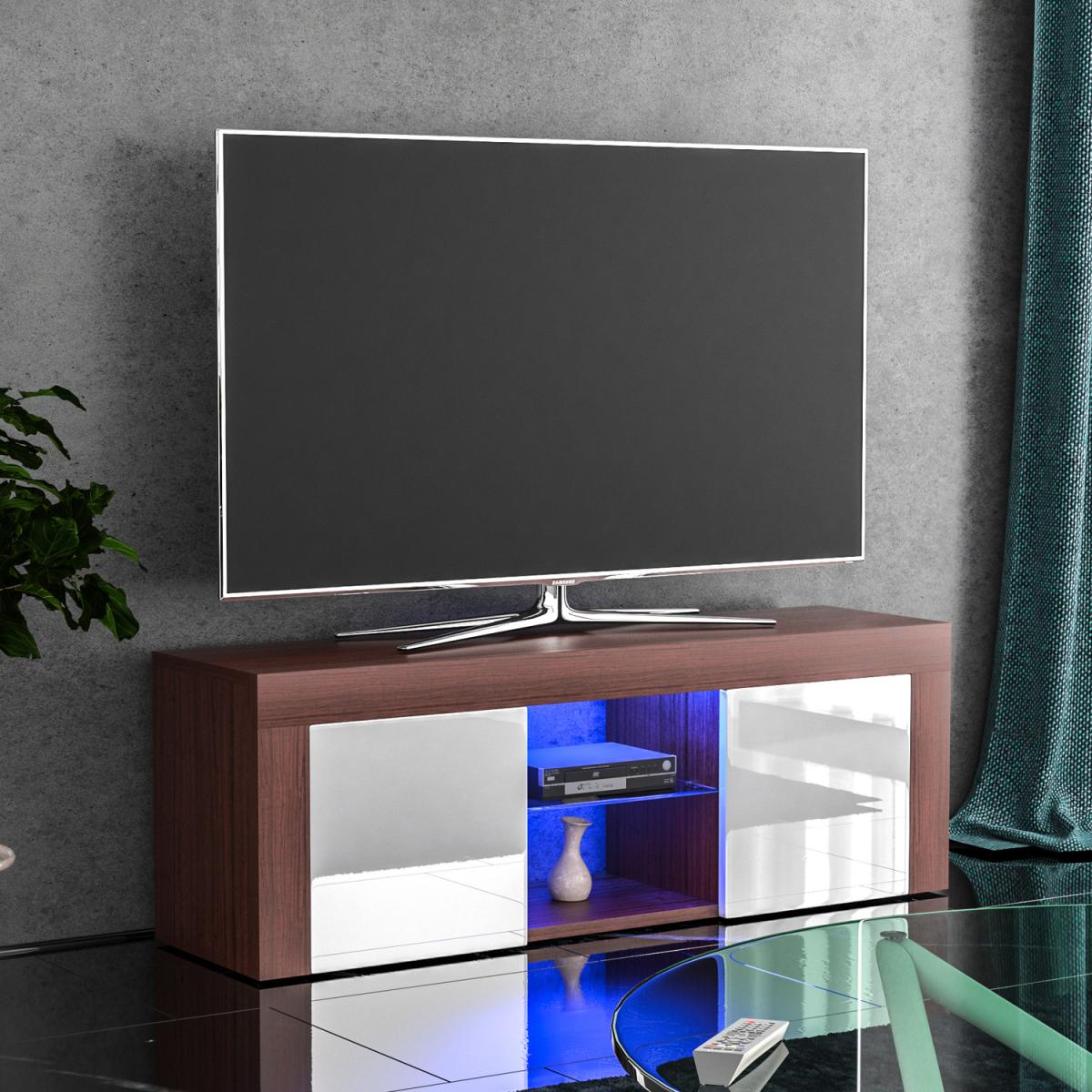 Eclipse 2 Door LED TV Unit - White and Grey – image 21