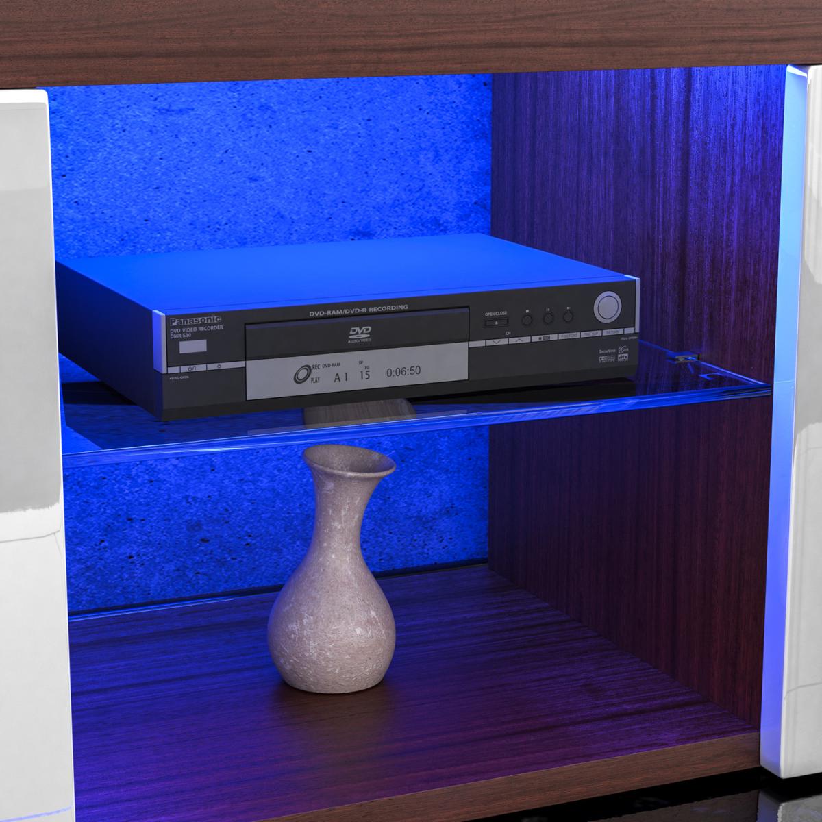 Eclipse 2 Door LED TV Unit - White and Grey – image 23