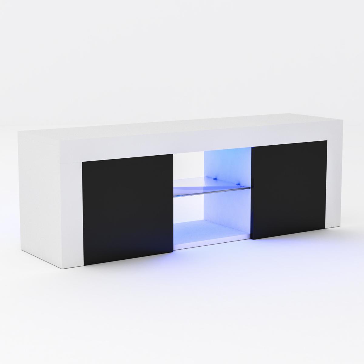 Eclipse 2 Door LED TV Unit - White and Grey – image 5