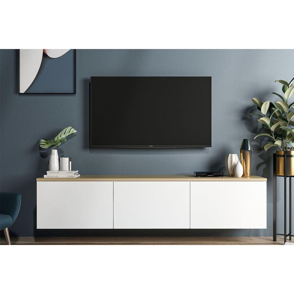Neon TV Unit - White, Oak – image 2