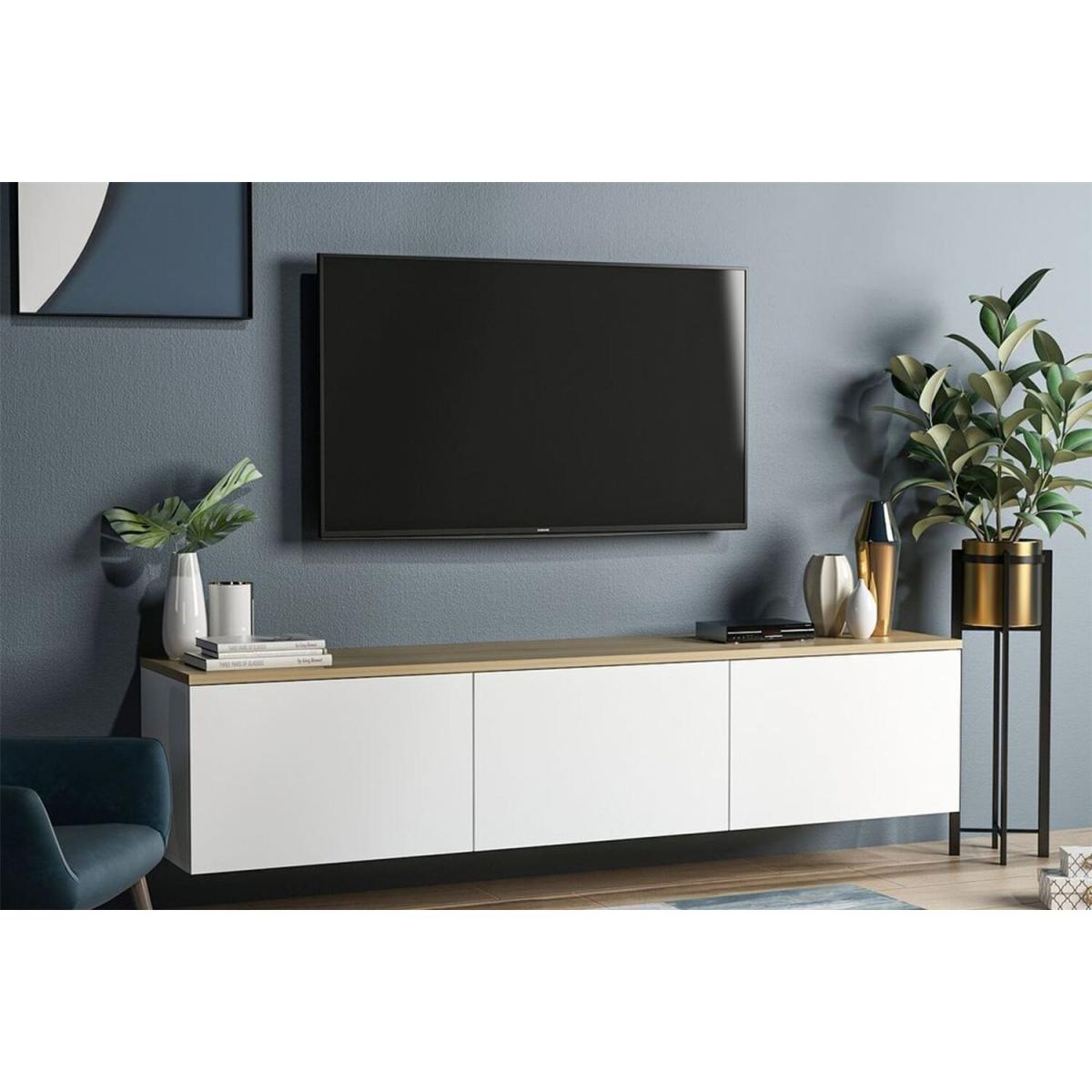 Neon TV Unit - White, Oak – image 3