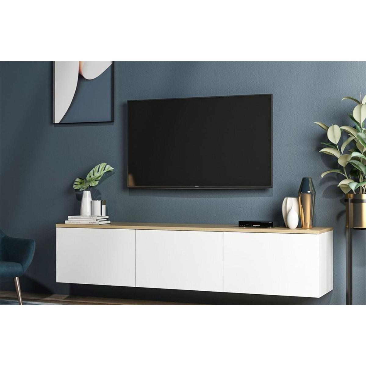 Neon TV Unit - White, Oak – image 4