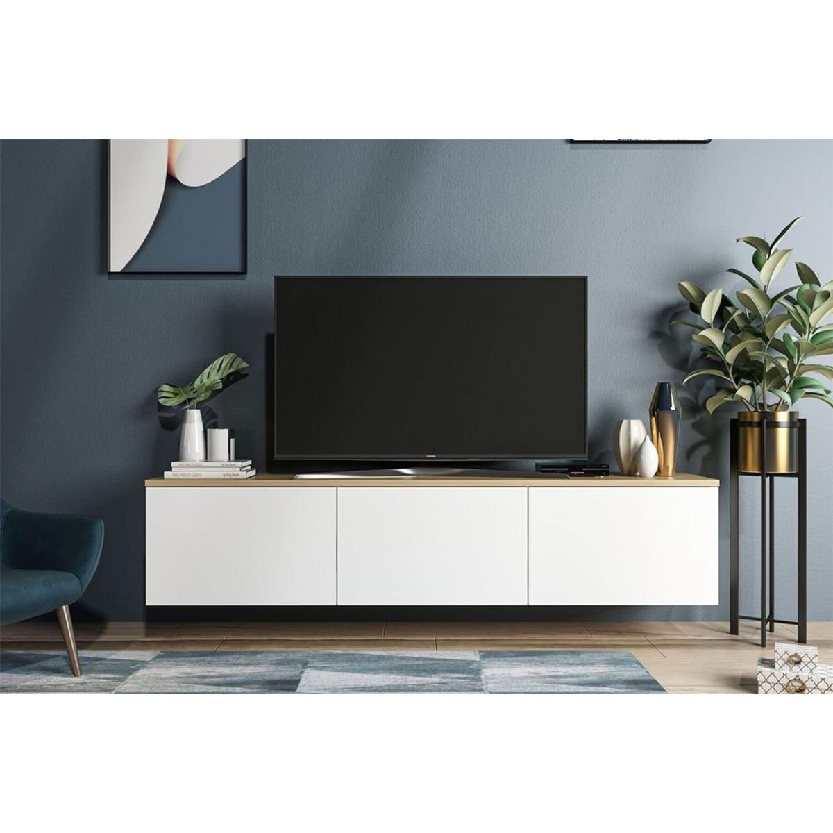 Neon TV Unit - White, Oak – image 5