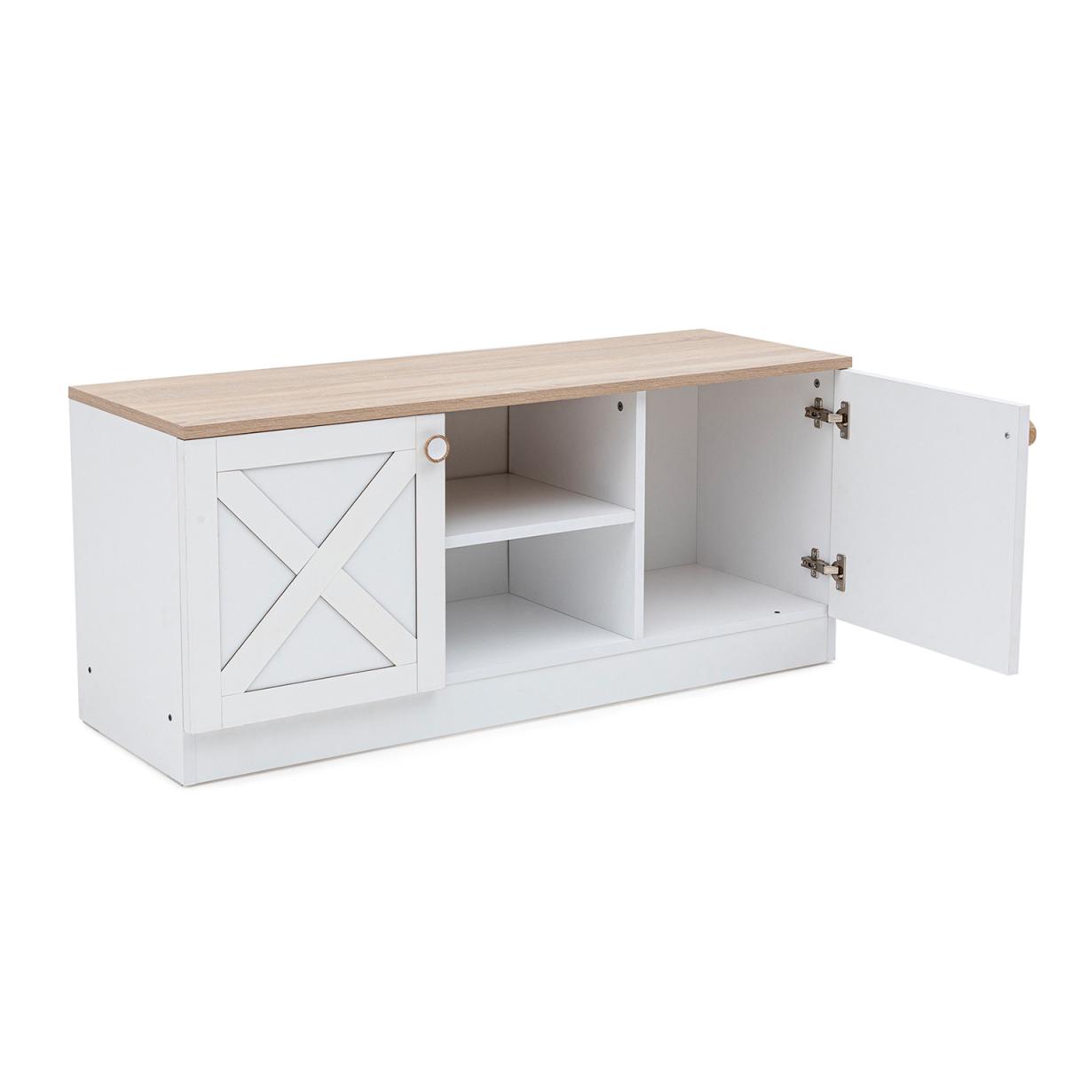 Coastal Home - TV Unit - White and Oak – image 6