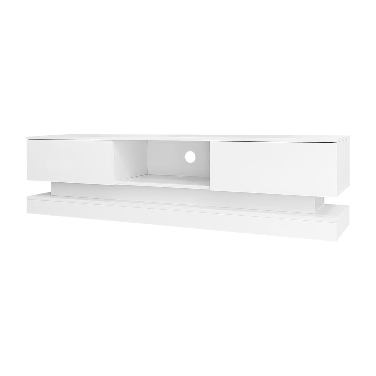 160 cm TV Stand with LED - White