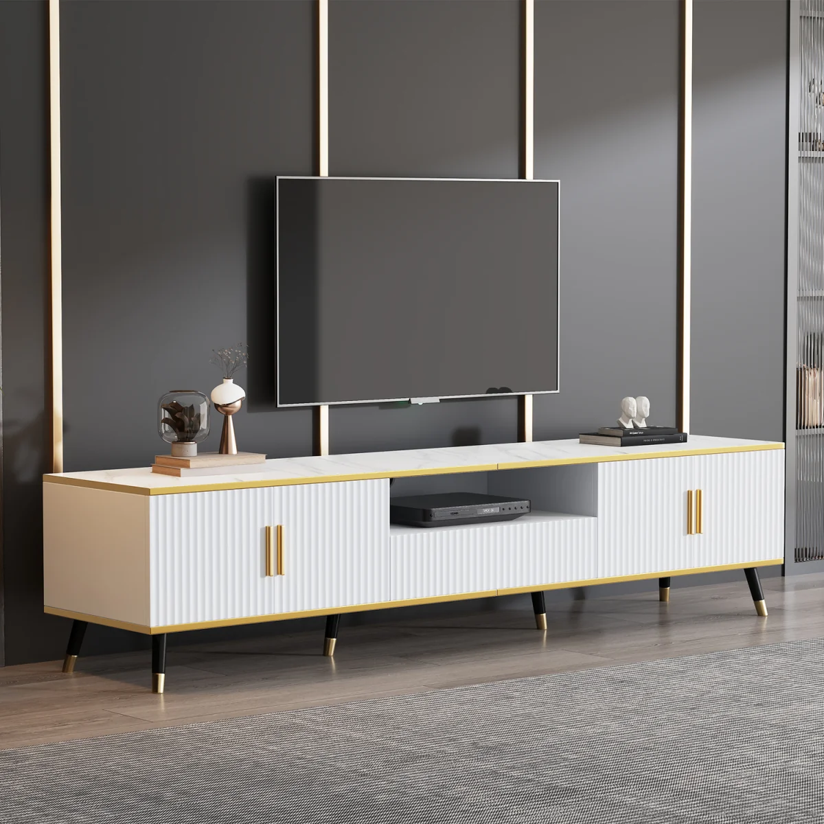 Minimalist TV Stand with Soft Close Doors – image 2