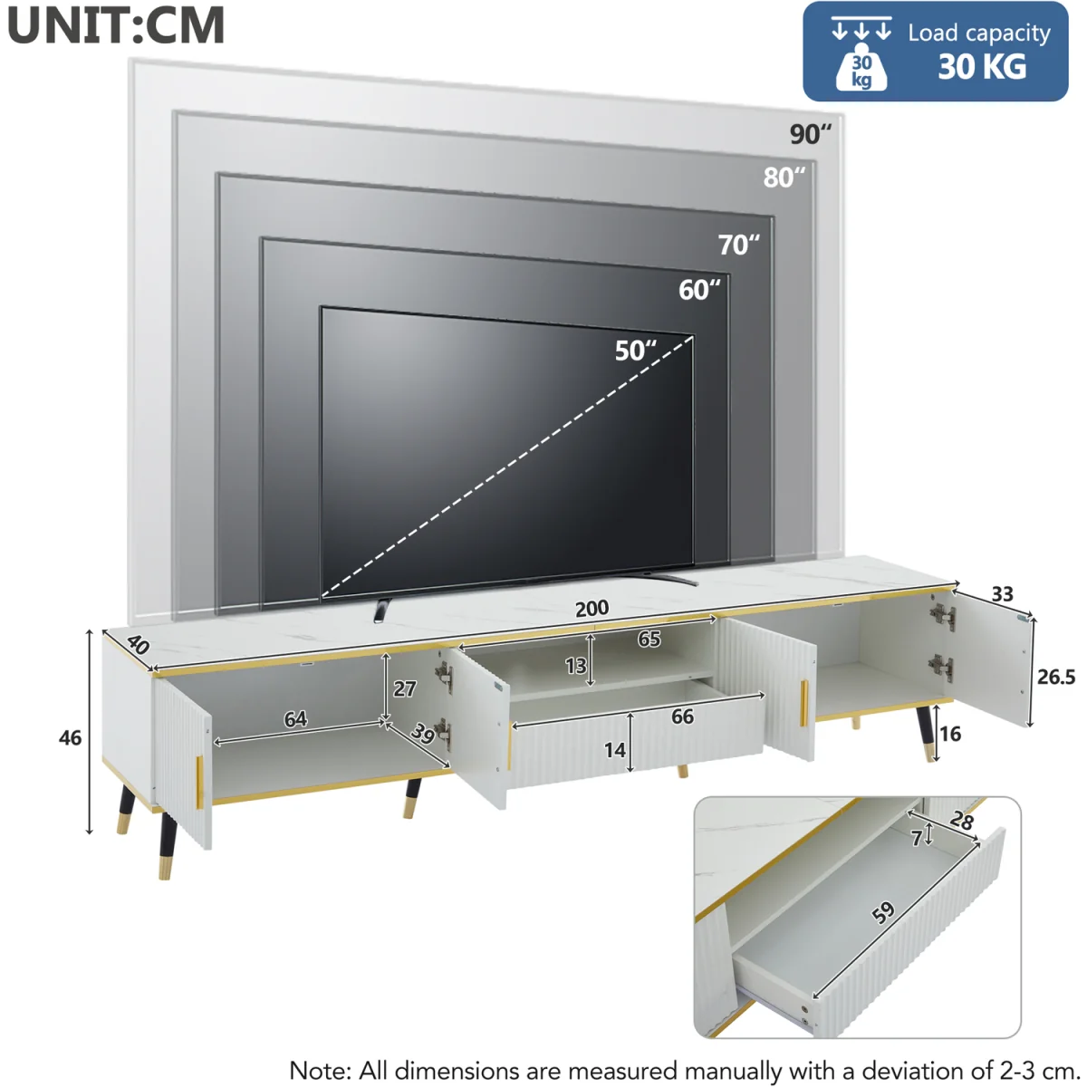 Minimalist TV Stand with Soft Close Doors – image 6