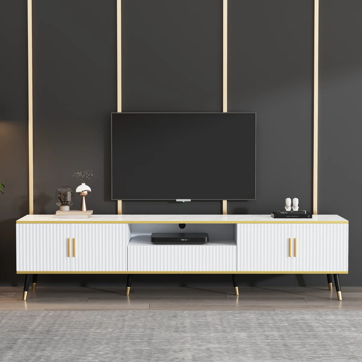 Minimalist TV Stand with Soft Close Doors – image 1