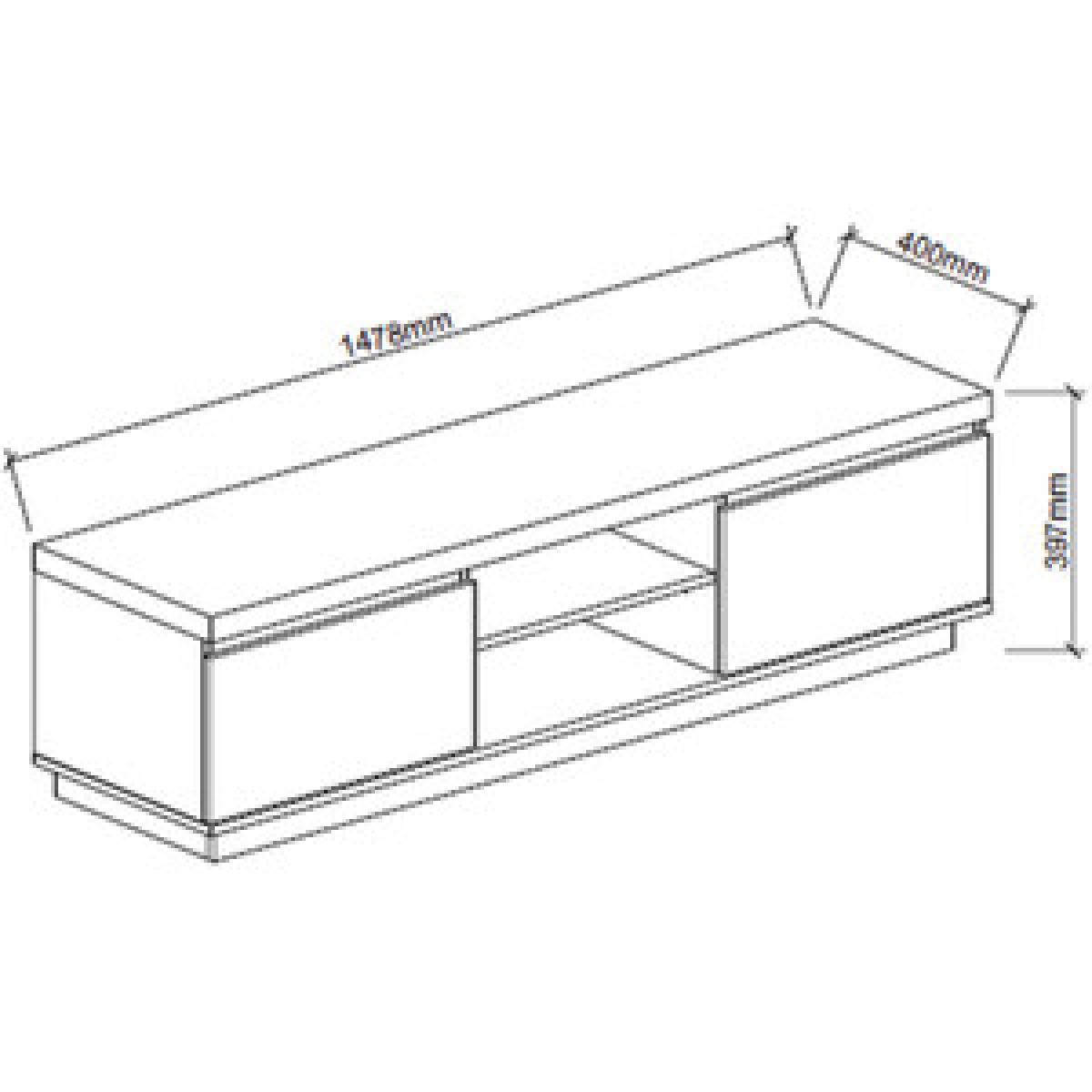 Arendelle Two Door TV Unit With LEDs – image 6