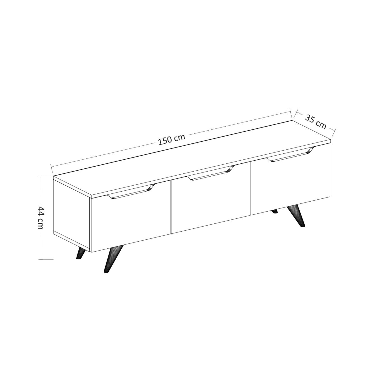 Prague TV Unit - Walnut, Anthracite – image 12