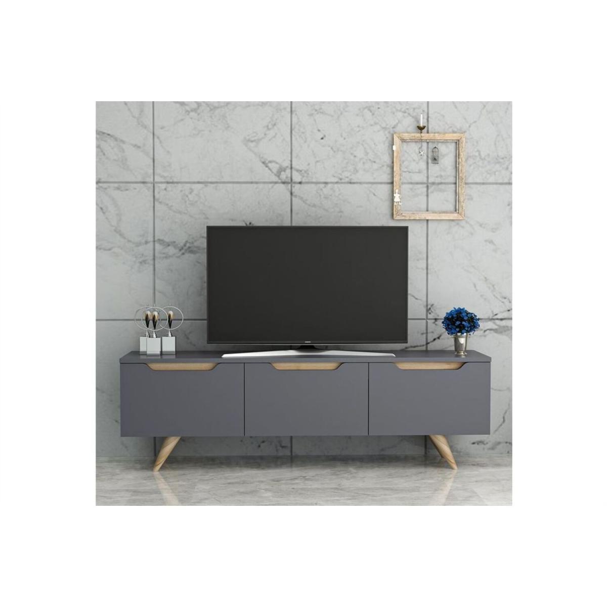 Prague TV Unit - Walnut, Anthracite – image 8