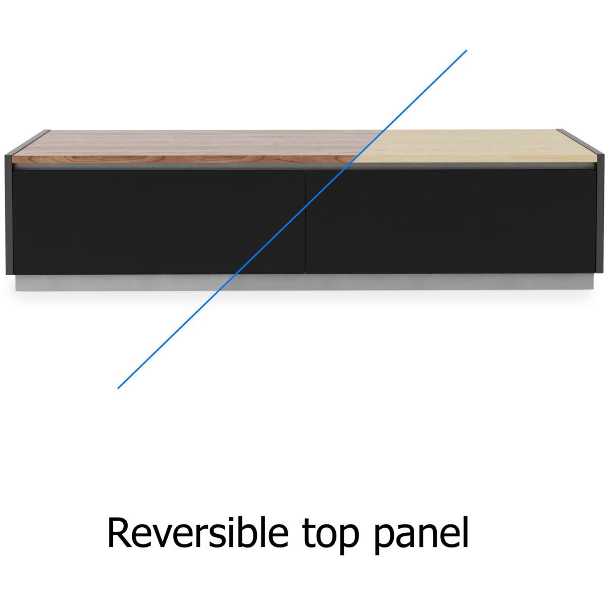 Alphason Horizon Reversible 1600mm TV Stand  - BLACK/LIGHT OAK/WALNUT – image 8