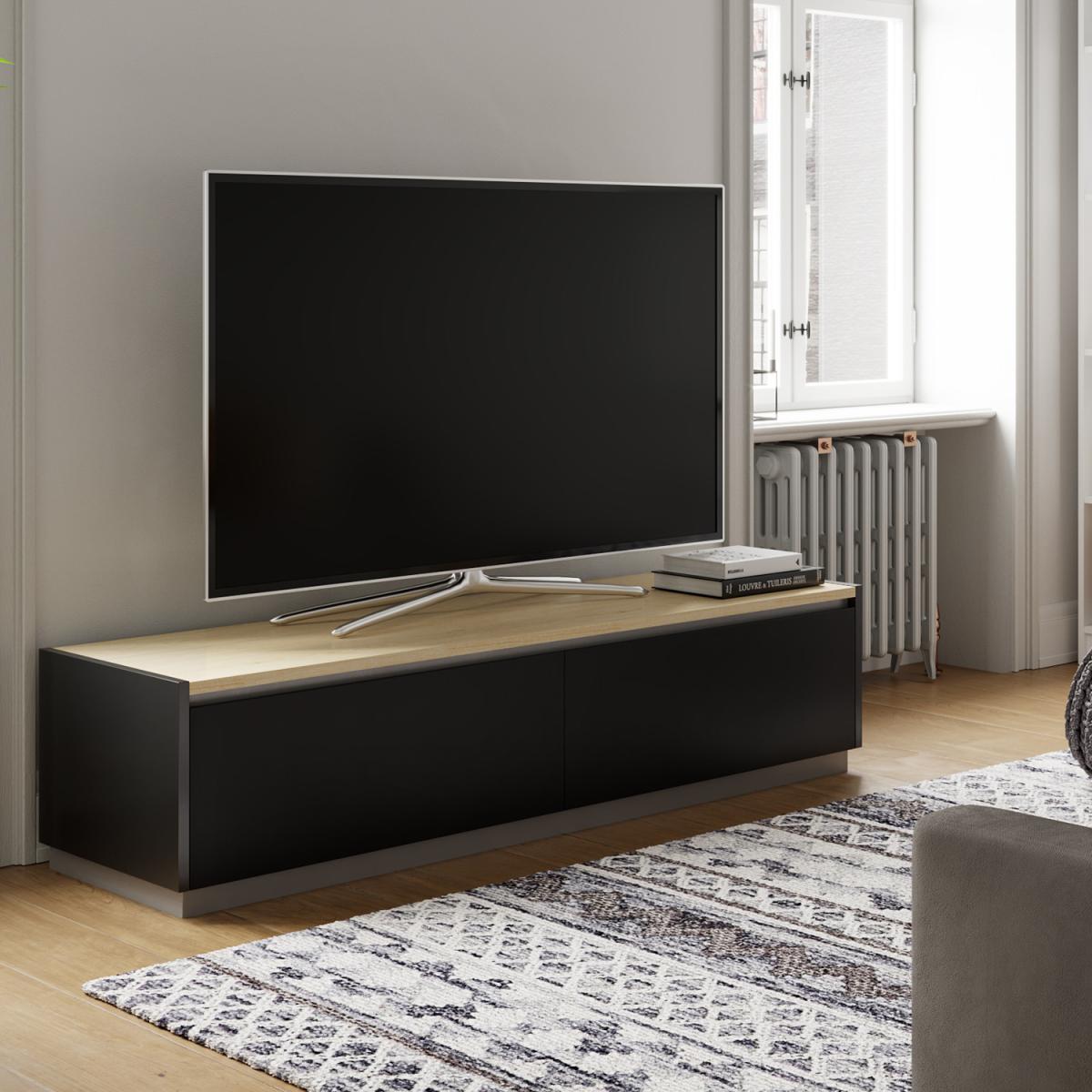 Alphason Horizon Reversible 1600mm TV Stand  - BLACK/LIGHT OAK/WALNUT – image 9