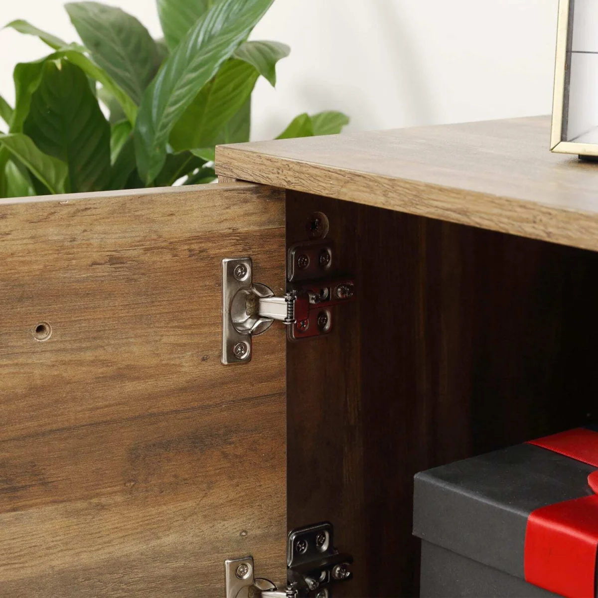 Sodori 132cm Industrial TV Stand - Brown and Black, 2 Drawers 1 Door – image 9