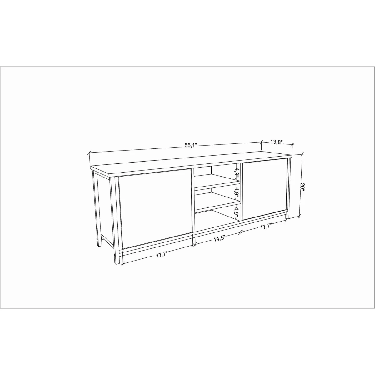 Otis TV Unit - White and Wenge – image 5