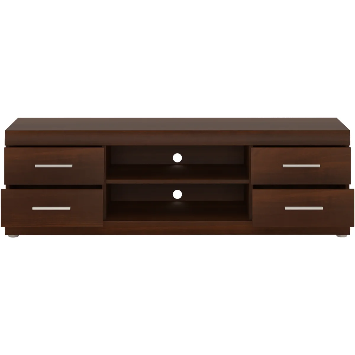 Imperial Wide 4 Drawer TV Cabinet in Dark Mahogany Melamine - Dark Mahogany – image 5