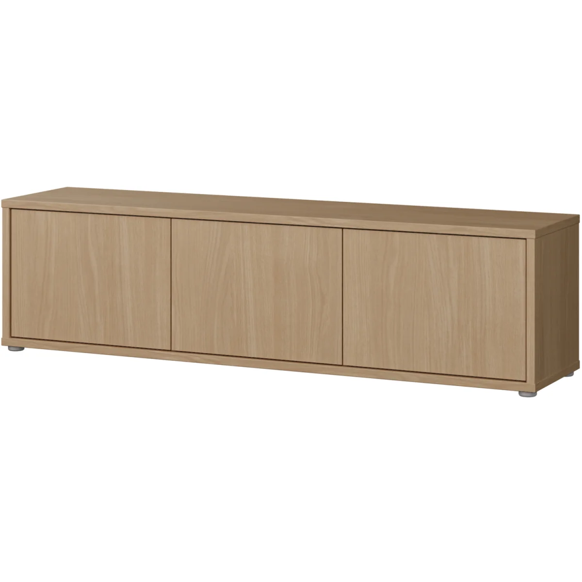 Alice Springs Wide TV Cabinet with 3 Doors Push-Open in Taupe - Elegancia Oak – image 4