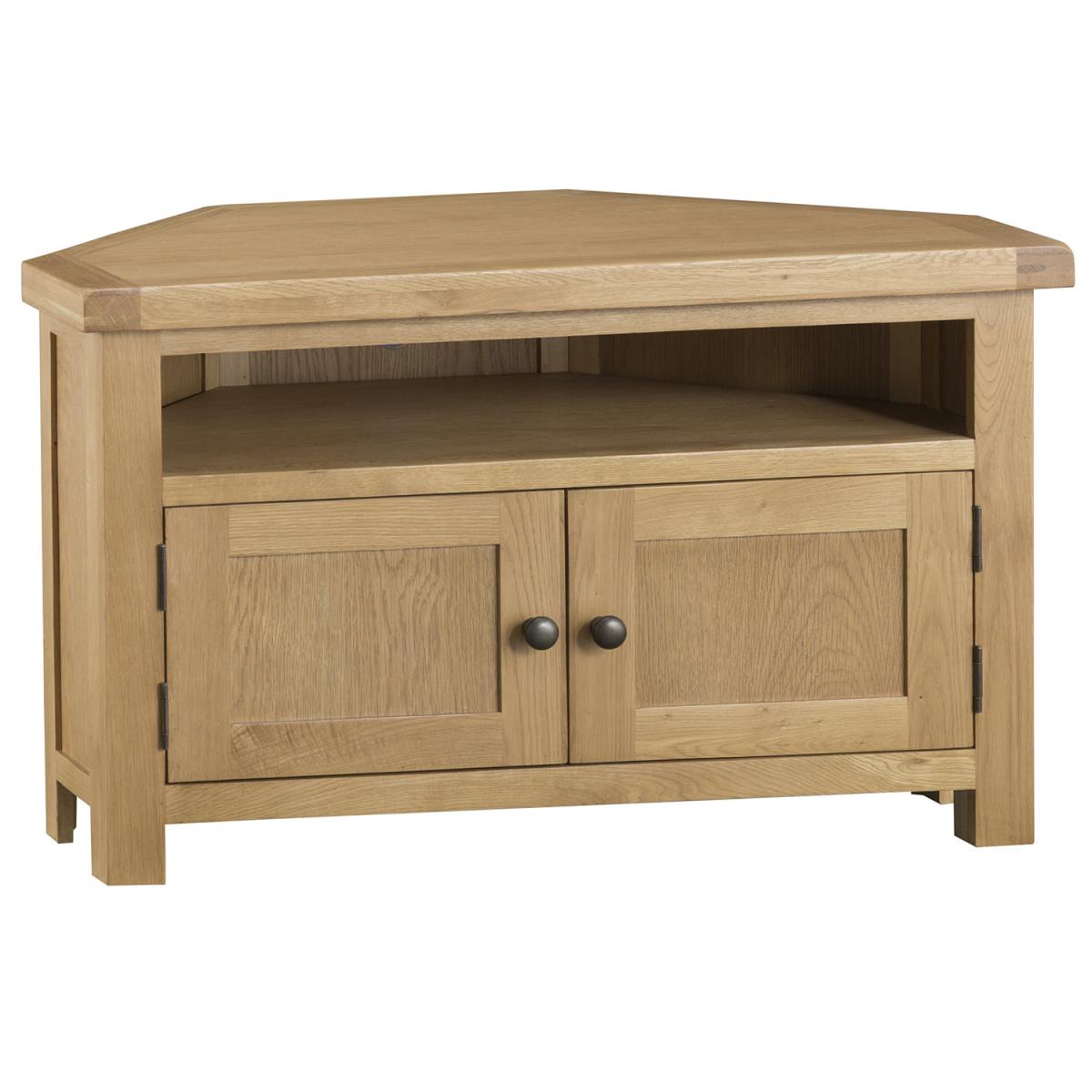 Bisbrooke Country Corner TV Unit - Medium Oak – image 2