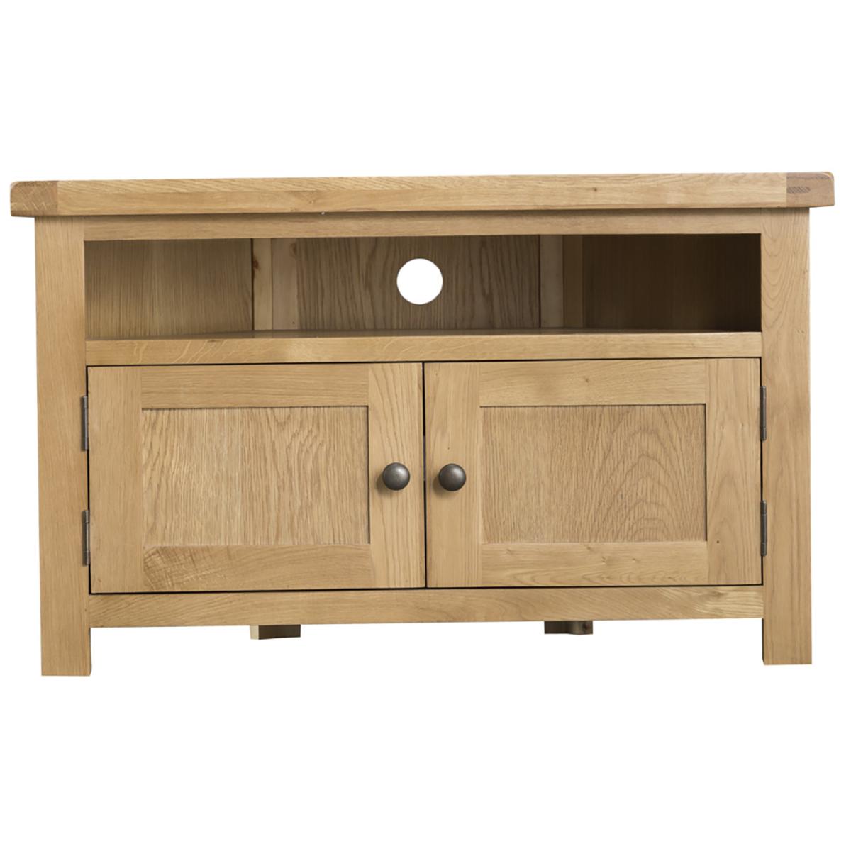 Bisbrooke Country Corner TV Unit - Medium Oak – image 4