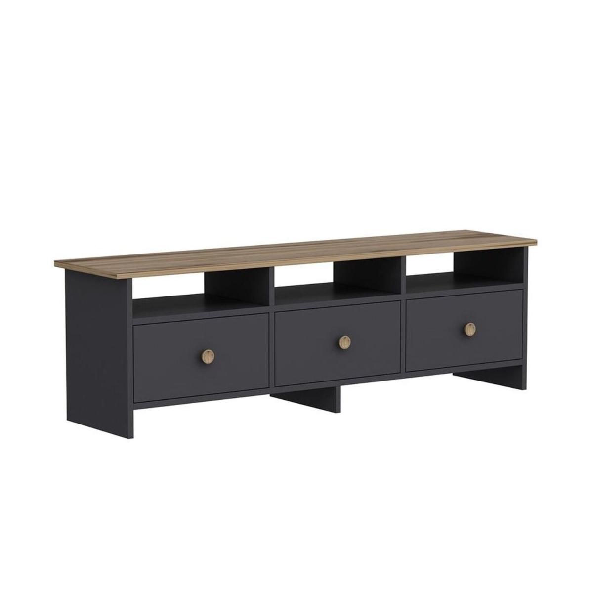 Oslo TV Unit - Walnut, Anthracite – image 3