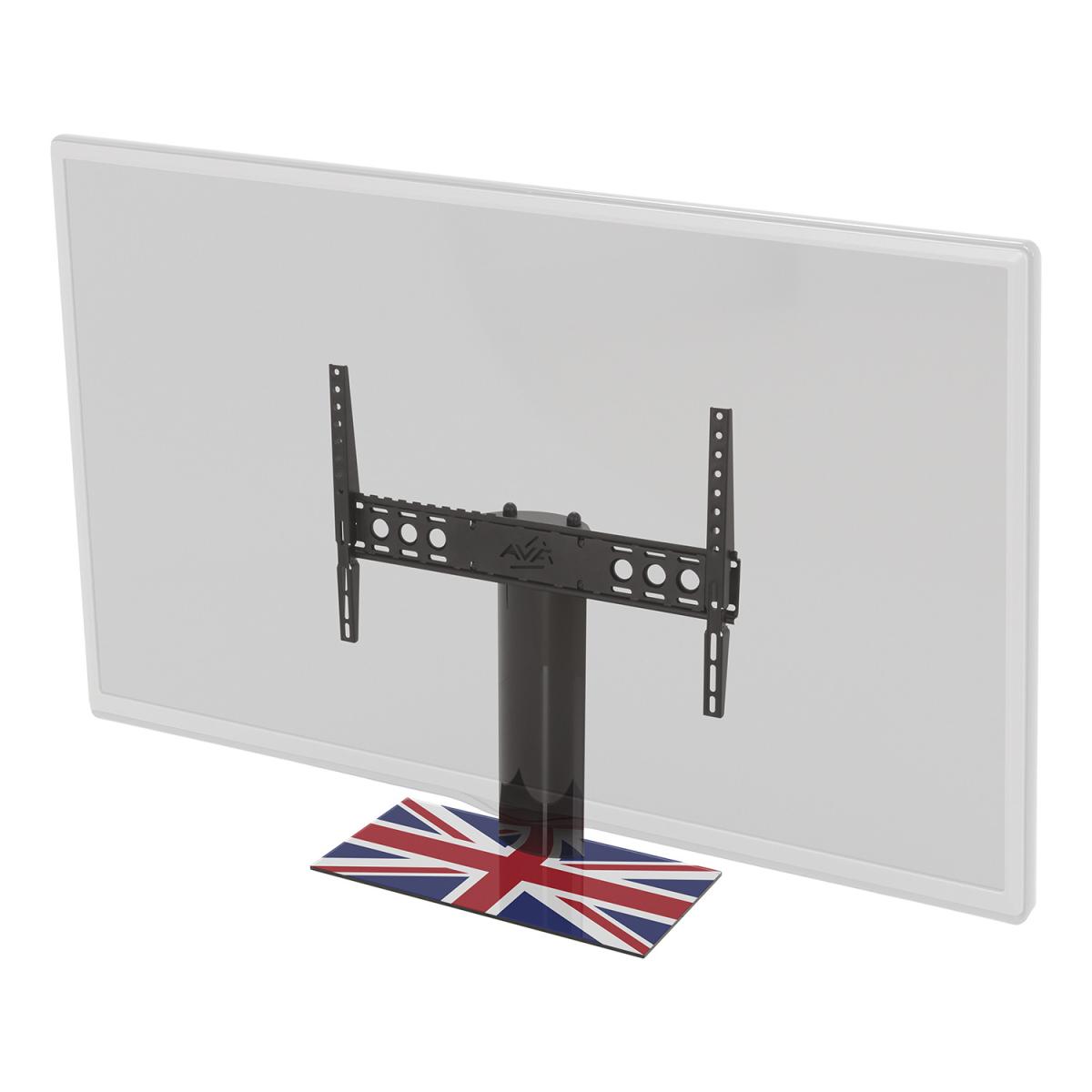 UK Flag Table Top TV Standbase - Black / 73.1cm – image 2