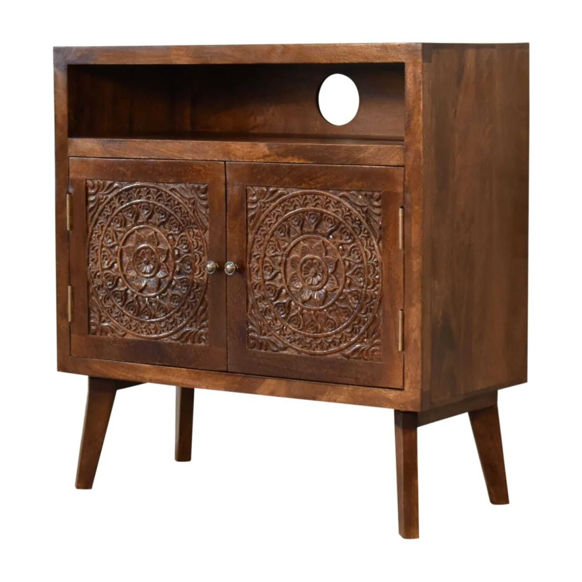 Talloires Chestnut Mango Wood Media Cabinet - Brown – image 3