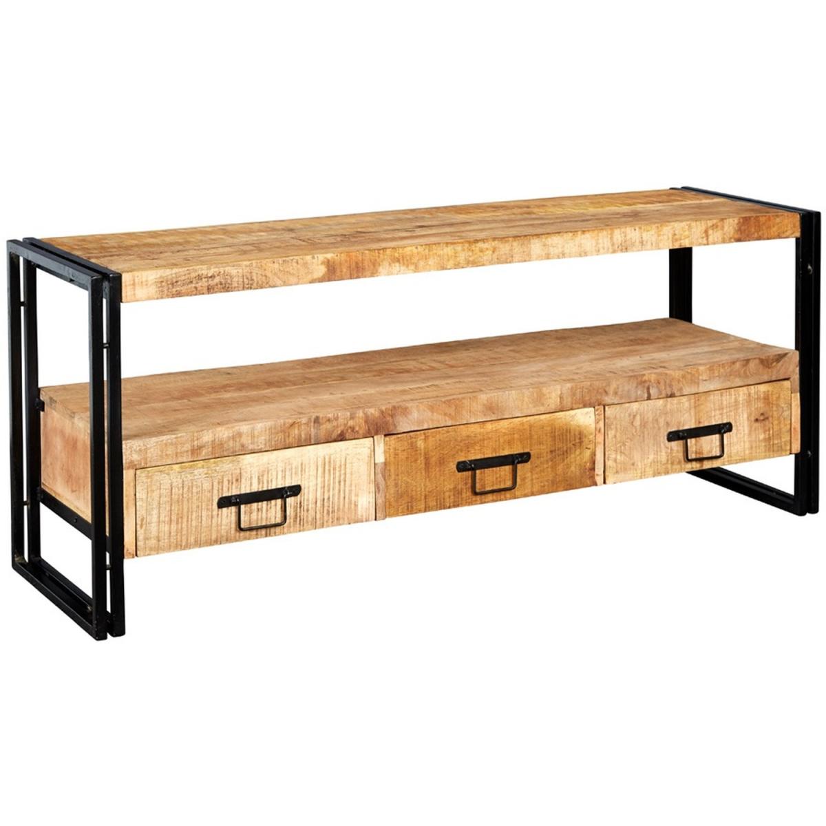Upcycled Industrial Vintage Mintis Large TV Stand - Light Wood – image 5
