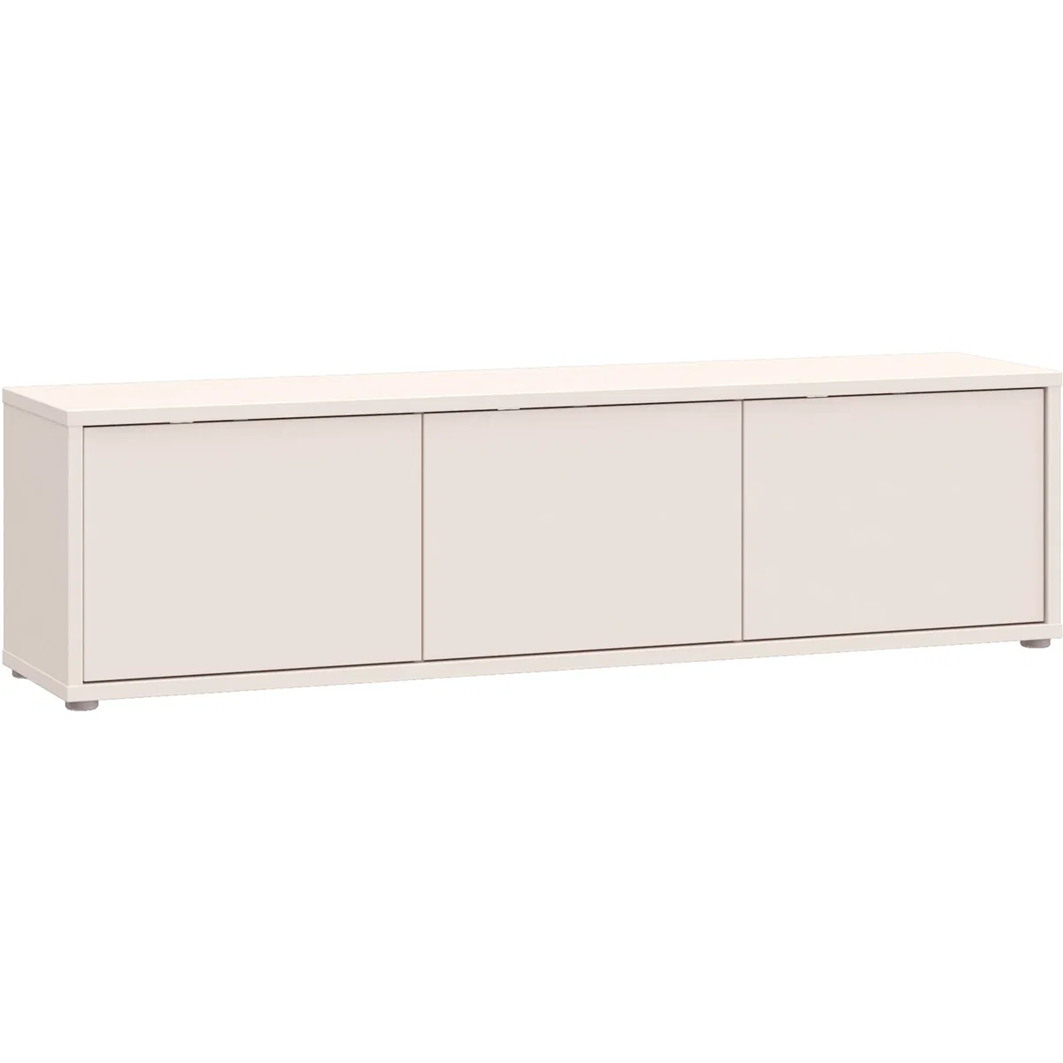 Alice Springs Wide TV Cabinet with 3 Doors Push-Open in Taupe - Butter Yellow – image 17