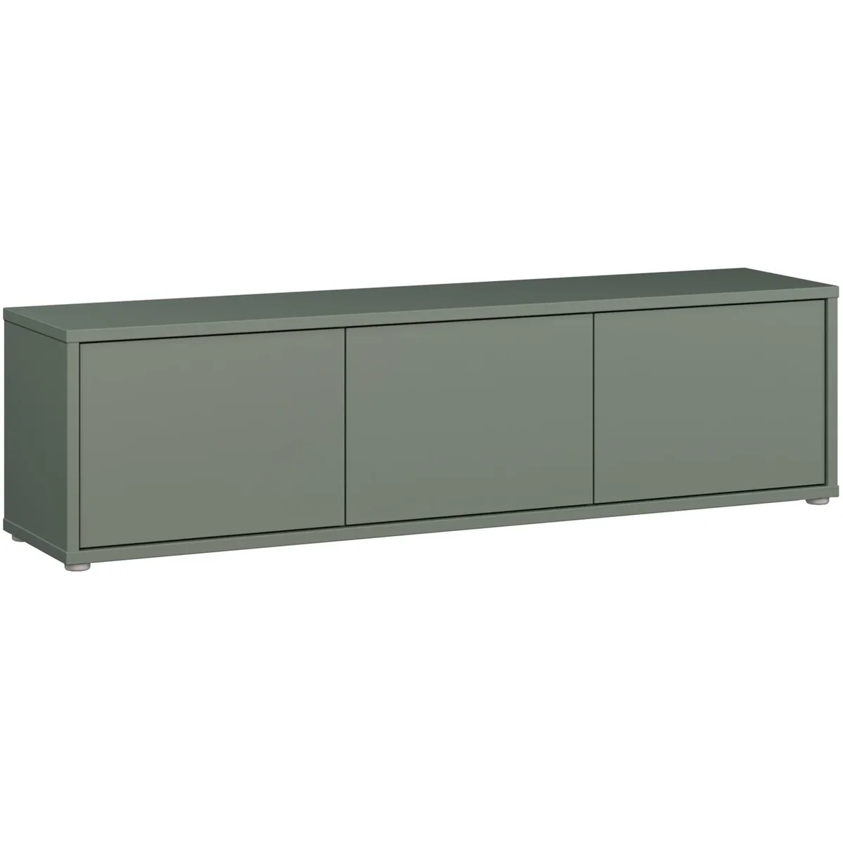 Alice Springs Wide TV Cabinet with 3 Doors Push-Open in Taupe - Butter Yellow – image 30