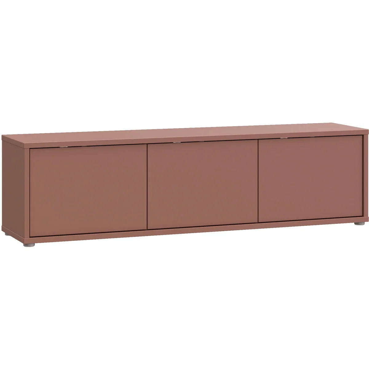 Alice Springs Wide TV Cabinet with 3 Doors Push-Open in Taupe - Butter Yellow – image 47