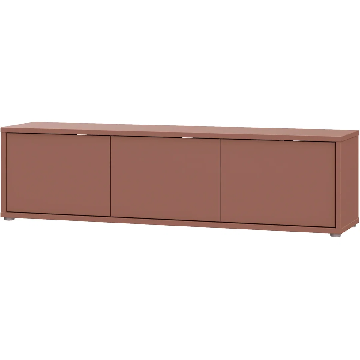 Alice Springs Wide TV Cabinet with 3 Doors Push-Open in Taupe - Butter Yellow – image 49