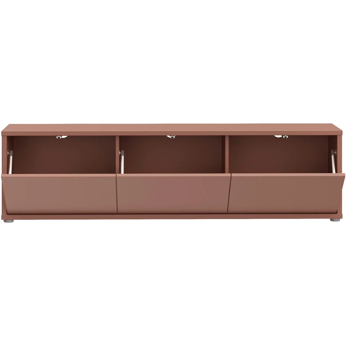 Alice Springs Wide TV Cabinet with 3 Doors Push-Open in Taupe - Butter Yellow – image 51