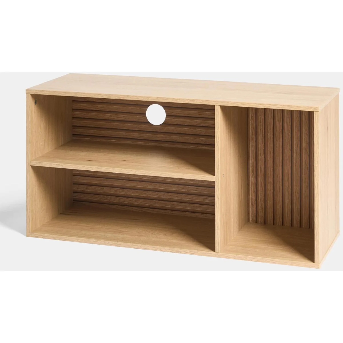 Dallas 3 Cube Slat Panel TV Unit - Natural Wood / 36cm – image 4