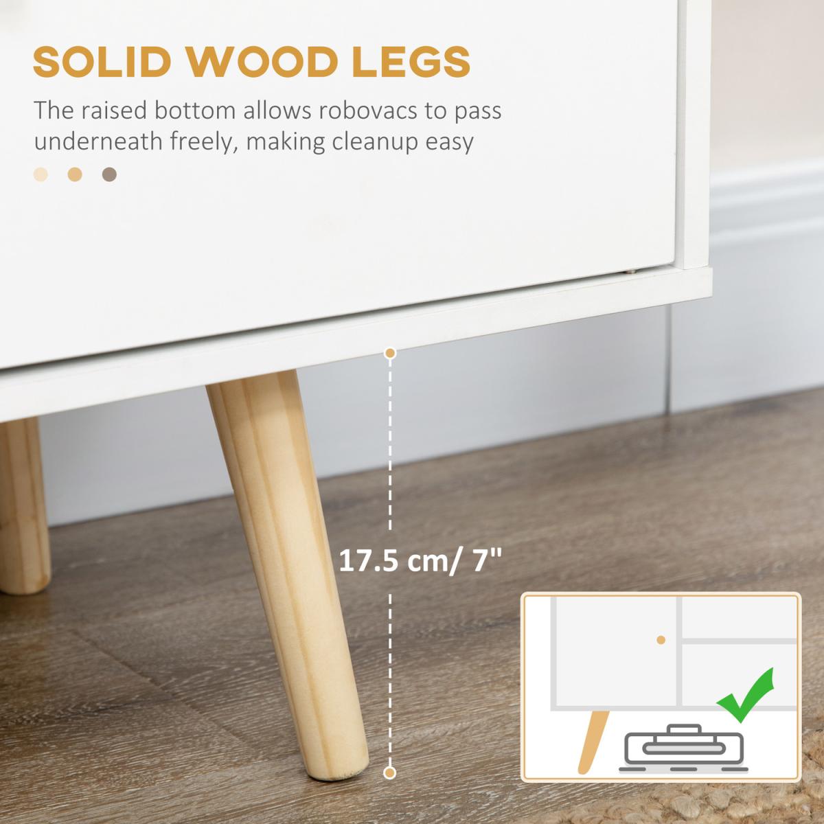 TV Unit Cabinet for TVs up to 55 Inches, TV Stand - White – image 5